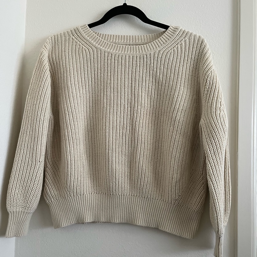 GAP Women's Cream Crew Neck Sweater
